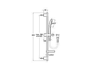 Душевая гарнитура Roca Plenum Go 5B1P11CB0 купить в интернет-магазине сантехники Sanbest