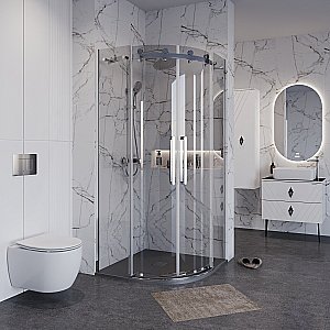 Душевой уголок Grossman Classic 301.K33.04.9090.10.00 90x90 стекло прозрачное/профиль хром купить в интернет-магазине Sanbest