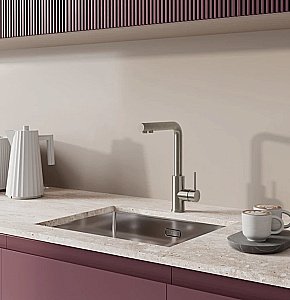 Смеситель для кухни Iddis Rule RULSTLFi05 сталь купить в интернет-магазине сантехники Sanbest