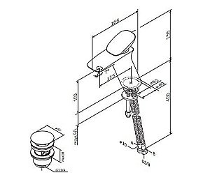 Смеситель для раковины AM.PM Spirit V2.0 F70A82100 купить в интернет-магазине сантехники Sanbest
