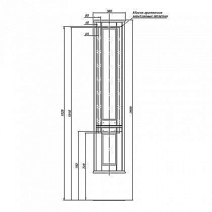 Пенал Aquanet Бостон 36 М белый для ванной в интернет-магазине сантехники Sanbest