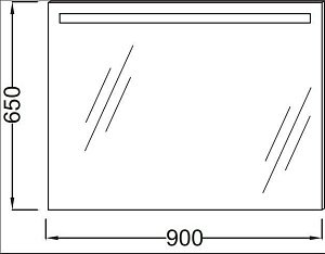 Зеркало с подсветкой Jacob Delafon EB1414-NF 90 в ванную от интернет-магазине сантехники Sanbest