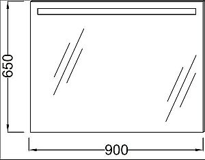 Зеркало с подсветкой Jacob Delafon EB1414-NF 90 в ванную от интернет-магазине сантехники Sanbest