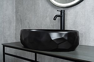 Раковина накладная Gid Bm9030wx черная матовая купить в интернет-магазине Sanbest