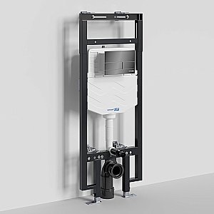 Инсталляция для унитаза WasserKraft Dinkel 58TLT.010.ME.PB04 с черной глянцевой кнопкой купить в интернет-магазине сантехники Sanbest