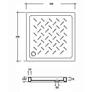 Душевой поддон RGW CER CR-088 19170188-01 80х80 белый купить в интернет-магазине Sanbest