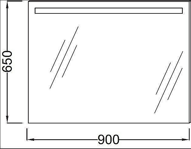 Зеркало с подсветкой Jacob Delafon EB1414-NF 90 в ванную от интернет-магазине сантехники Sanbest