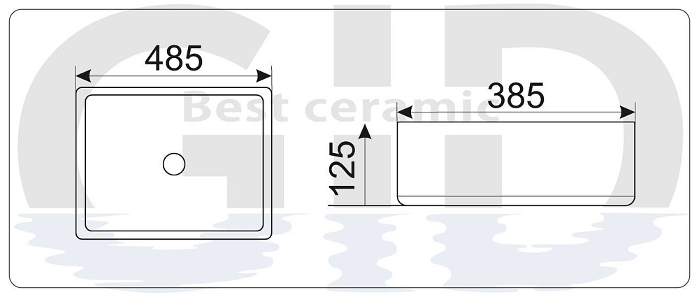 Раковина GID 9132 купить в интернет-магазине Sanbest