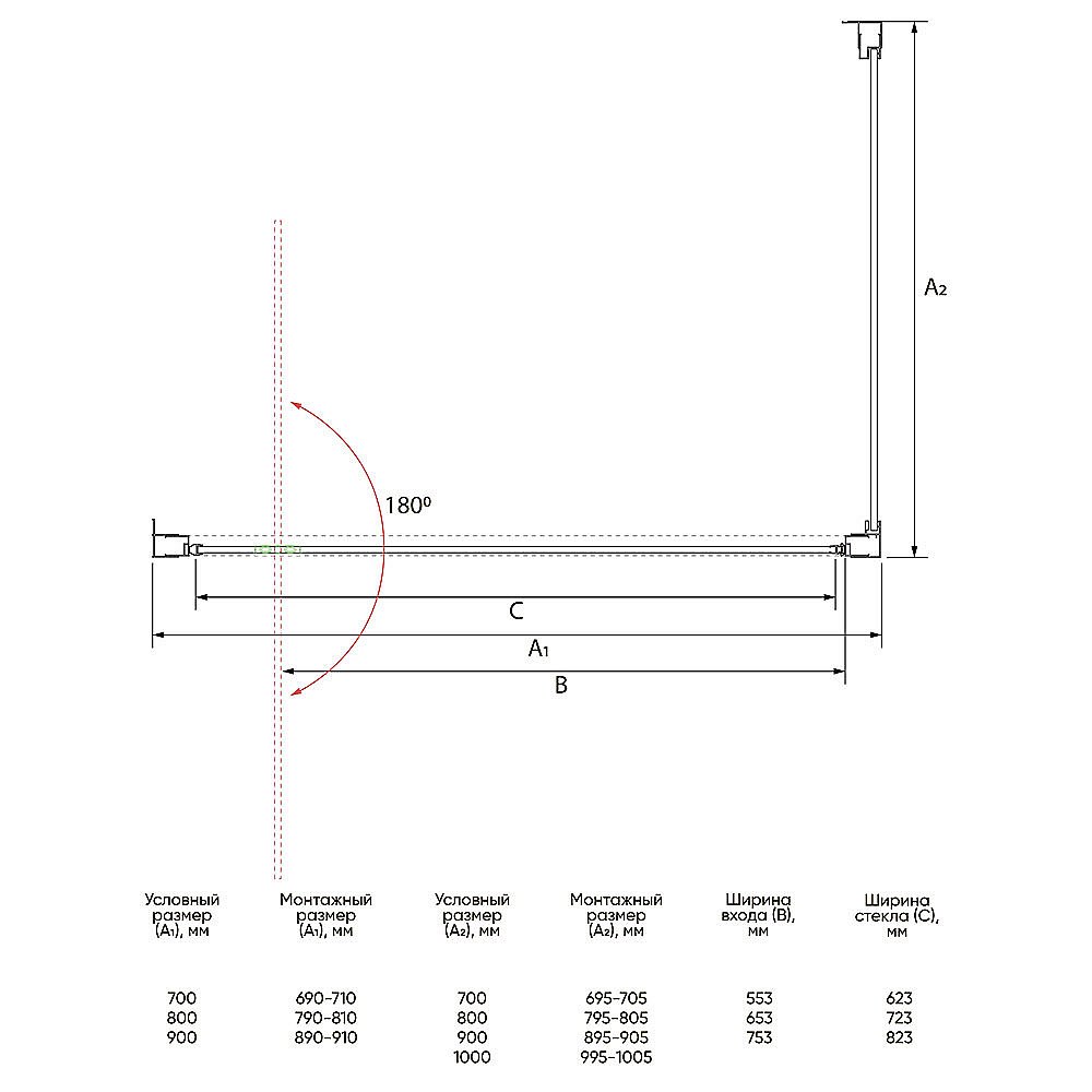 Душевой уголок Veconi Rovigo RV033B-90100-01-C7 90х100 стекло прозрачное/профиль черный матовый купить в интернет-магазине Sanbest