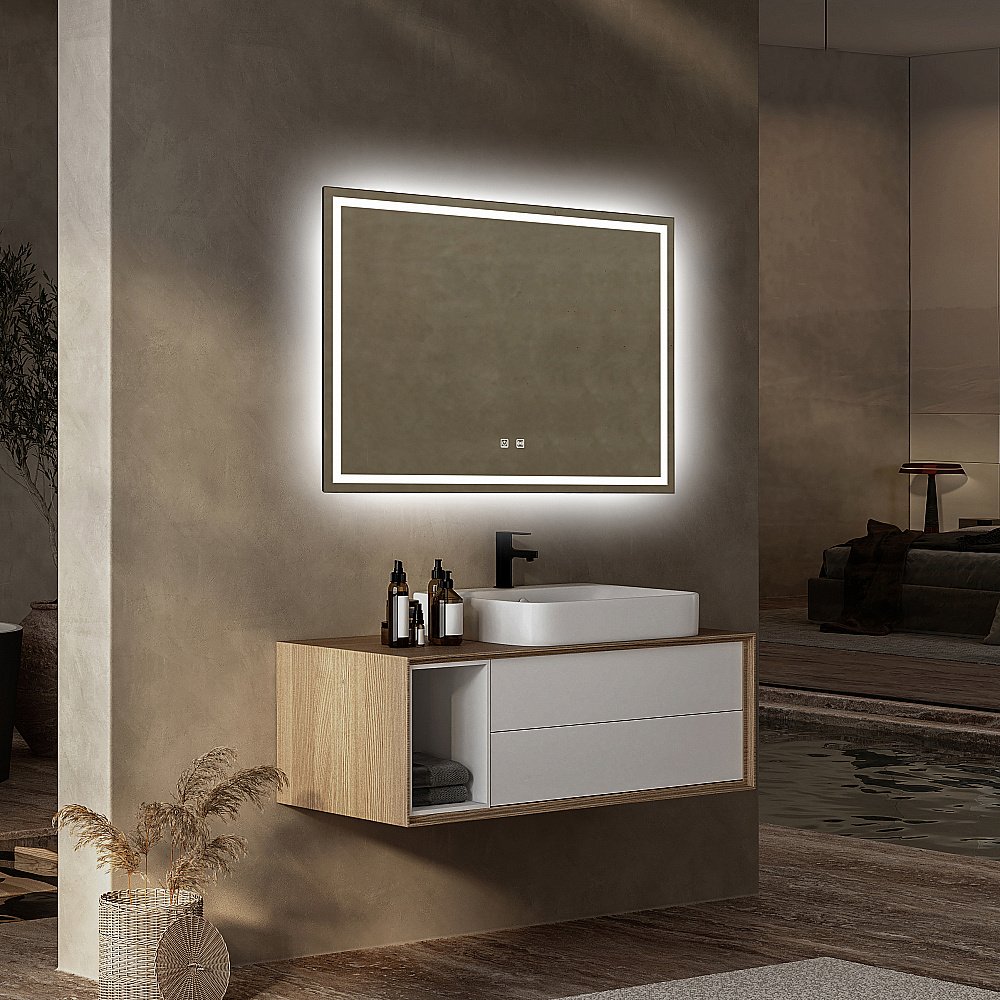 Зеркало ABBER See AG6104SP 80x60 в ванную от интернет-магазине сантехники Sanbest