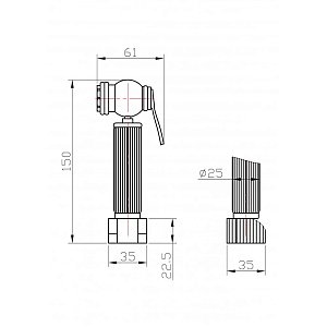 Гигиенический душ Milacio Almeria MC.801.BBR черная бронза купить в интернет-магазине сантехники Sanbest