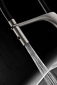 Смеситель для кухни Vincea VKF-115GM вороненая сталь купить в интернет-магазине сантехники Sanbest