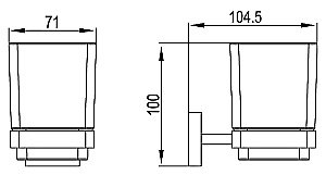 Стакан для зубных щеток Timo Selene 10033/00 купить в интернет-магазине сантехники Sanbest