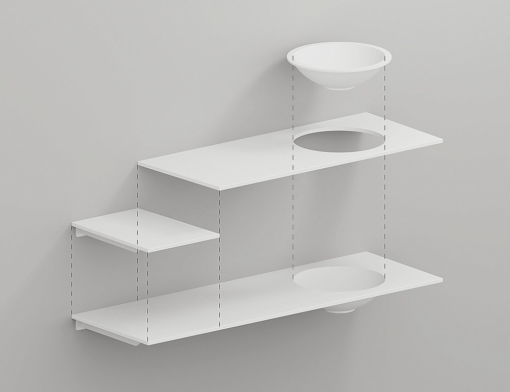 Столешница Salini Costa Plus 200221MRF 150 S-Stone матовая для ванной в интернет-магазине сантехники Sanbest