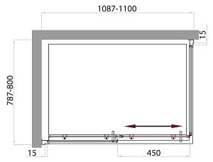 Душевой уголок BelBagno UNO-AH-1 110x80 купить в интернет-магазине Sanbest