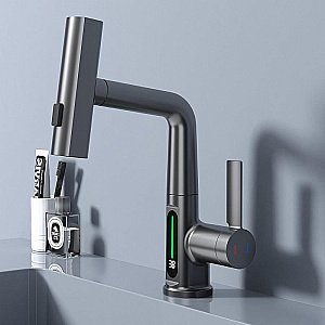 Смеситель для раковины Black&white Sky Day SD3027GM оружейная сталь матовая купить в интернет-магазине сантехники Sanbest