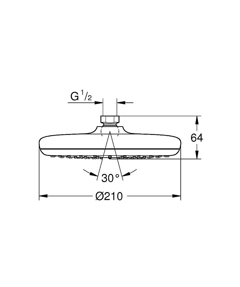 Верхний душ Grohe New Tempesta Classic 26410000 купить в интернет-магазине сантехники Sanbest