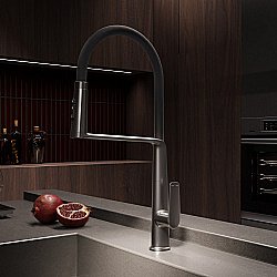 Смеситель для кухни Vincea VKF-118GM вороненая сталь купить в интернет-магазине сантехники Sanbest