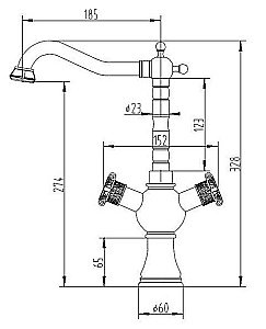 Смеситель для кухни Zorg Antic A 3004K-SL Серебро купить в интернет-магазине сантехники Sanbest