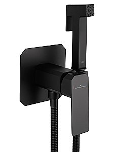 Смеситель с гигиеническим душем встраиваемый WONZON & WOGHAND DIAMOND, Черный матовый (WW-88829011-MB) купить в интернет-магазине сантехники Sanbest