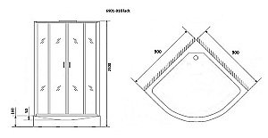 Душевая кабина Niagara Premium NG- 6901-01 BLACK 90x90 купить в интернет-магазине Sanbest