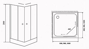 Душевой уголок TIMO TL-8002 80x80 купить в интернет-магазине Sanbest