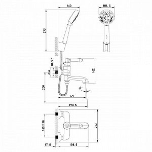 Смеситель для ванны IDDIS Oxford OXFSB02i02 купить в интернет-магазине сантехники Sanbest