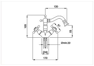 Смеситель для биде Bugnatese Revival 444 BR бронза купить в интернет-магазине сантехники Sanbest