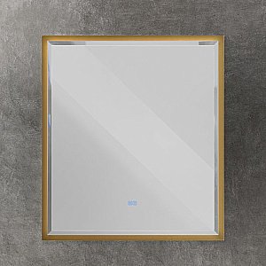 Зеркало Cezares CZR-SPC-INT-1000-900-LED-TCH-WARM-BORO брашированное золото в ванную от интернет-магазине сантехники Sanbest