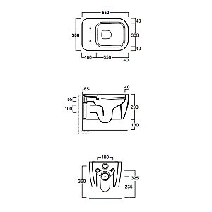 Унитаз подвесной Simas Henges HE18, безободковый, цемент матовый купить в интернет-магазине Sanbest