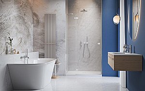 Душевая дверь Radaway Fuenta Chrome DWJ 80 стекло прозрачное/профиль хром купить в интернет-магазине Sanbest