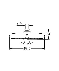 Верхний душ Grohe New Tempesta Classic 26410000 купить в интернет-магазине сантехники Sanbest