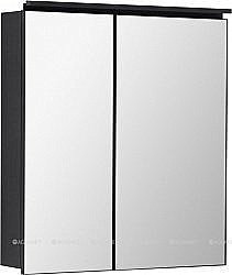 Зеркальный шкаф De Aqua Алюминиум 261758 70 черный купить в интернет-магазине сантехники Sanbest