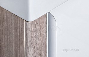 Тумба с раковиной Акватон Вита 45 белый глянцевый/ясень шимо для ванной в интернет-магазине Sanbest