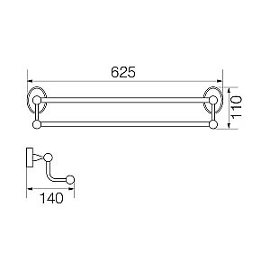 Полотенцедержатель Veragio Bonjour VR.BNR-7822.BR купить в интернет-магазине сантехники Sanbest