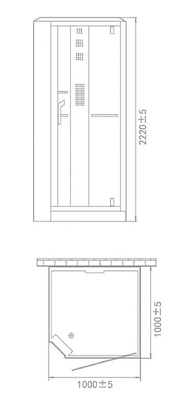 Душевая кабина Orans Diamond 89101BLH 100х100 профиль черный купить в интернет-магазине Sanbest