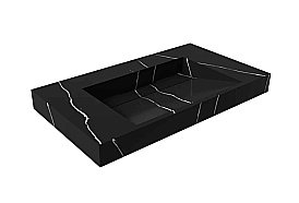 Раковина-моноблок Armadi Art Flat Nero Marquina 859-080-NM черный мрамор купить в интернет-магазине Sanbest