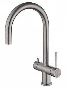 Смеситель для кухни c подключением фильтра WONZON & WOGHAND WW-3211-BS никель брашированный купить в интернет-магазине сантехники Sanbest