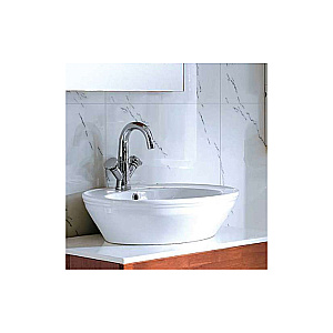 Раковина накладная Ceramalux Luxe Classic 60 2150G белая с декором золото купить в интернет-магазине Sanbest