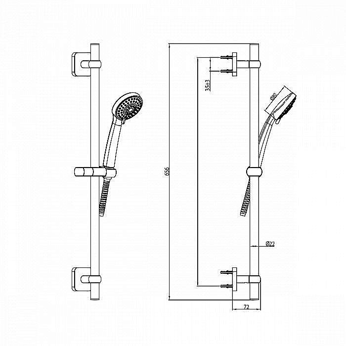 Душевой гарнитур Iddis Bild BIL3F65i16 купить в интернет-магазине сантехники Sanbest