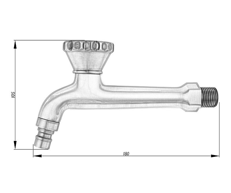 Сливной кран для бани Bronze de luxe 21990/2 бронза купить в интернет-магазине сантехники Sanbest
