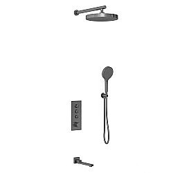 Душевая система Vincea Inspire VSFW-433TI2GM вороненая сталь купить в интернет-магазине сантехники Sanbest