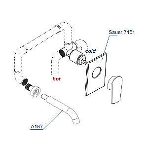 Смеситель для раковины WasserKRAFT A71573 золото купить в интернет-магазине сантехники Sanbest