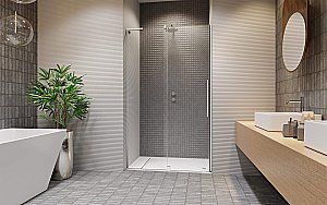 Душевая дверь Radaway Furo SL DWJ 110 стекло прозраное/профиль хром купить в интернет-магазине Sanbest