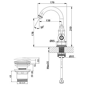 Смеситель для раковины Lemark Spark LM6707RG купить в интернет-магазине сантехники Sanbest