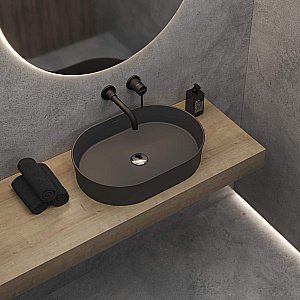 Раковина накладная BERGES Ego SL 181212 55 антрацит матовый купить в интернет-магазине Sanbest