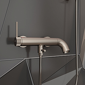 Смеситель для ванны Elghansa RADIANT XQ 2347181-Gun оружейная сталь матовая купить в интернет-магазине сантехники Sanbest