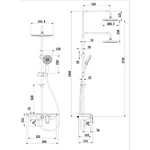 Душевая система Lemark Tropic LM7012C купить в интернет-магазине сантехники Sanbest