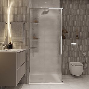 Душевой уголок Niagara Nova NG-3622-34 80х80 стекло шиншилла/профиль хром купить в интернет-магазине Sanbest