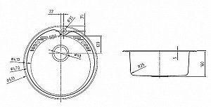 Кухонная мойка &quot;шелк&quot; IDDIS Suno SUN51S0i77 купить в интернет-магазине сантехники Sanbest